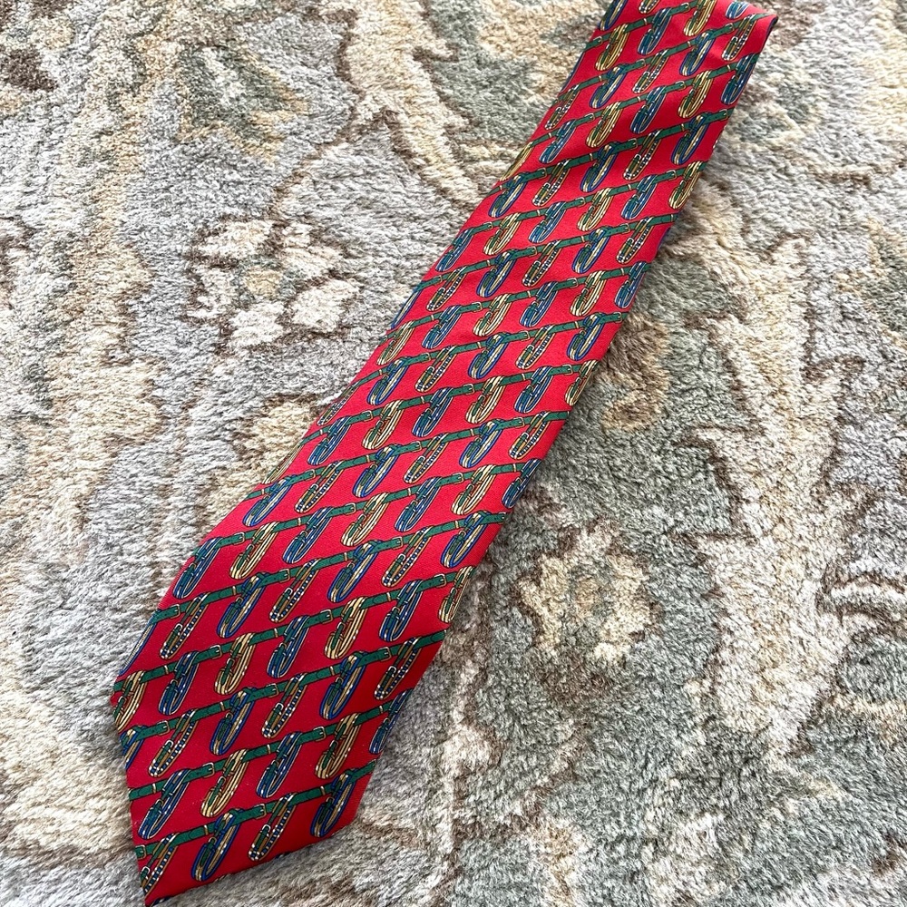 Burberry London Red Silk Tie Men's